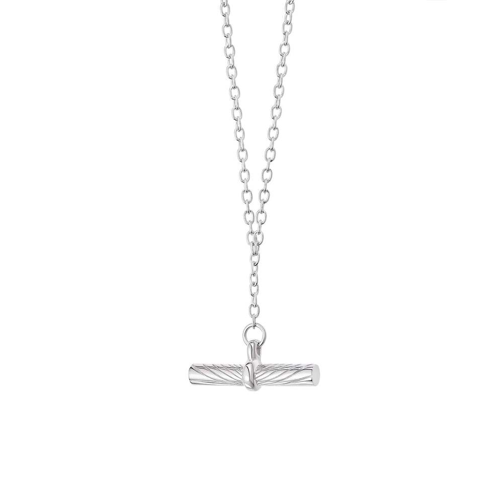 Daisy London Sterling Silver Estee Lalonde T Bar Necklace