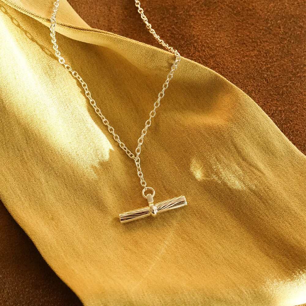 Daisy London Sterling Silver Estee Lalonde T Bar Necklace Additional Image - 2