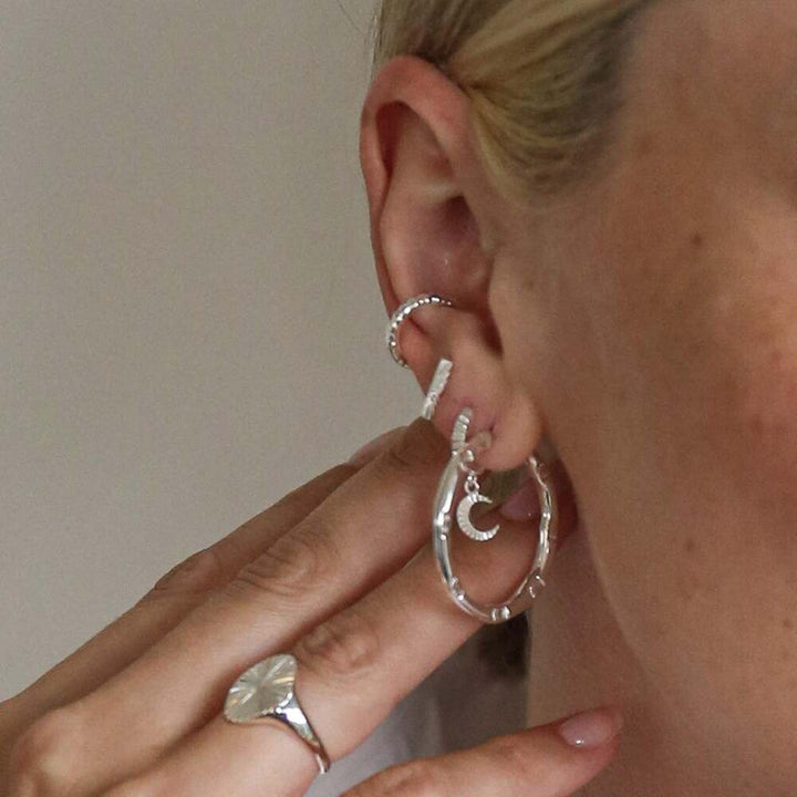 Daisy London Sterling Silver Estee Lalonde T Bar Stud Earrings Additional Image - 4