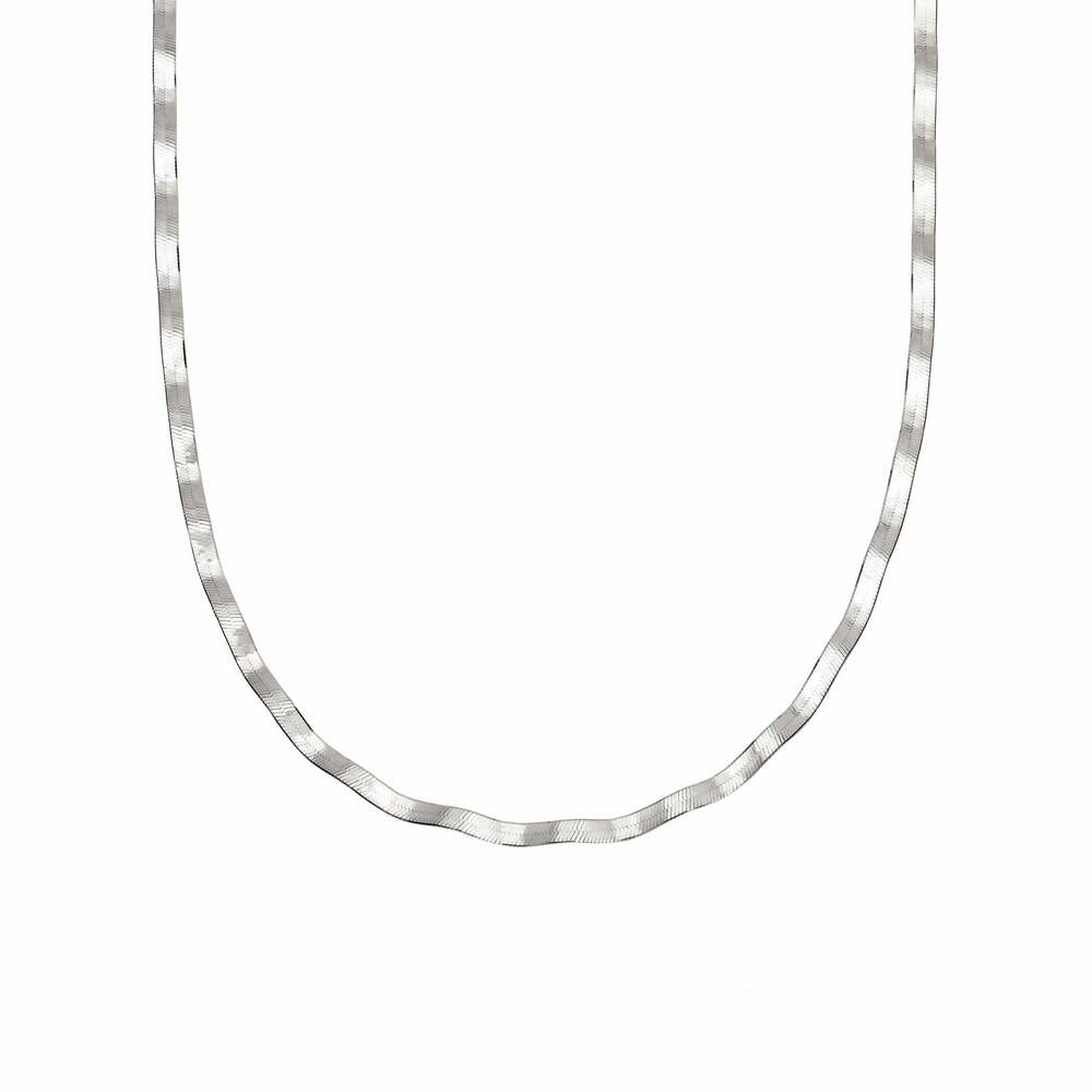 Daisy London Sterling Silver Estee Lalonde Wavy Snake Chain Necklace