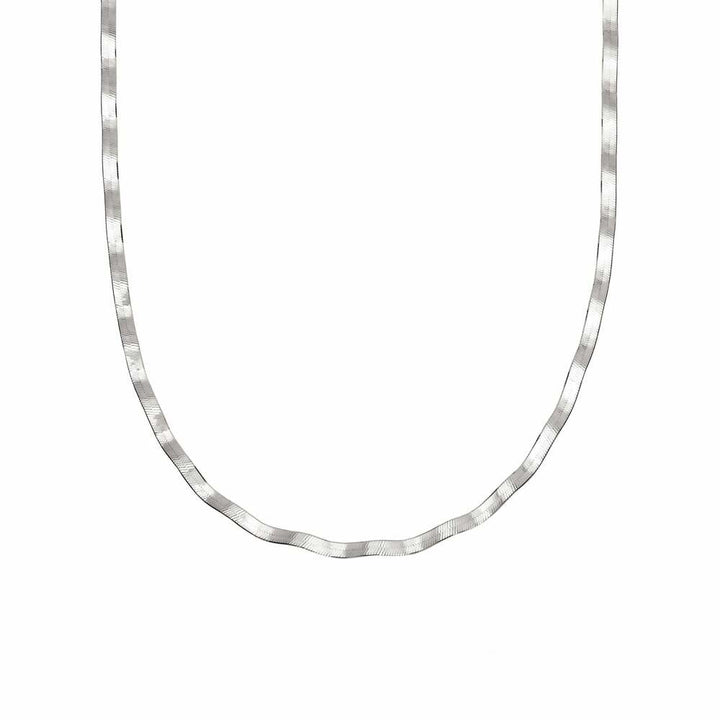 Daisy London Sterling Silver Estee Lalonde Wavy Snake Chain Necklace