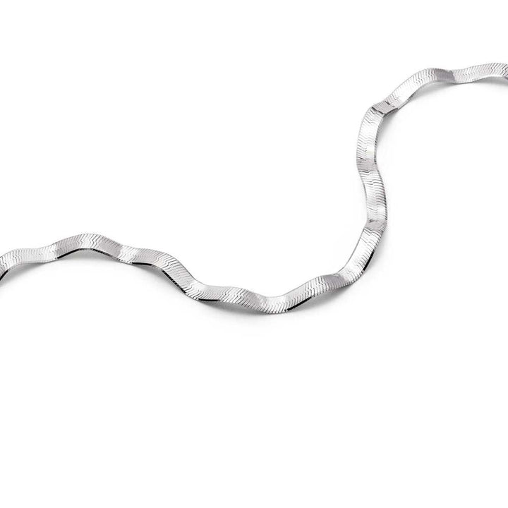 Daisy London Sterling Silver Estee Lalonde Wavy Snake Chain Necklace Additional Image - 4