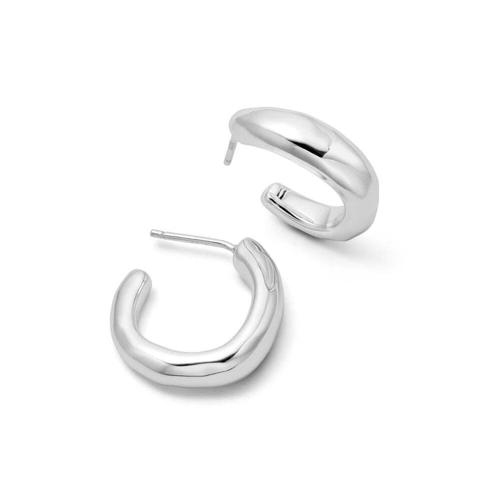 Daisy London Sterling Silver Estee Lalonde Chunky Organic Hoop Earrings