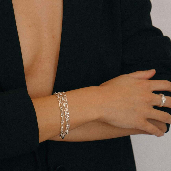 Daisy London Sterling Silver Estee Lalonde Figaro Chain Bracelet Additional Image - 3