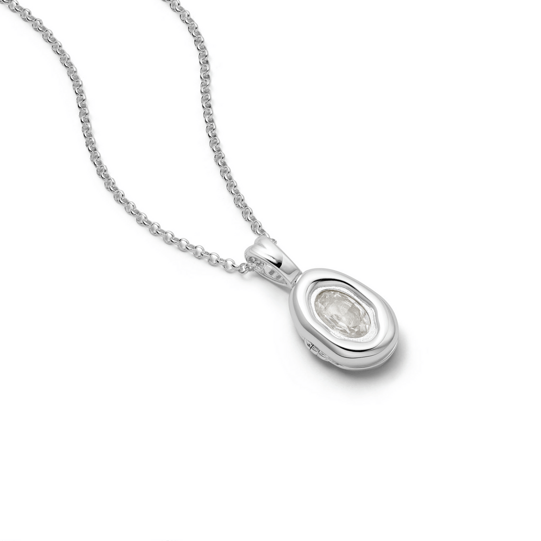 Daisy London Sterling Silver Estee Lalonde Sapphire Locket Necklace