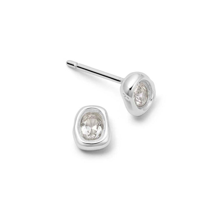 Daisy London Sterling Silver Estee Lalonde Sapphire Organic Stud Earrings