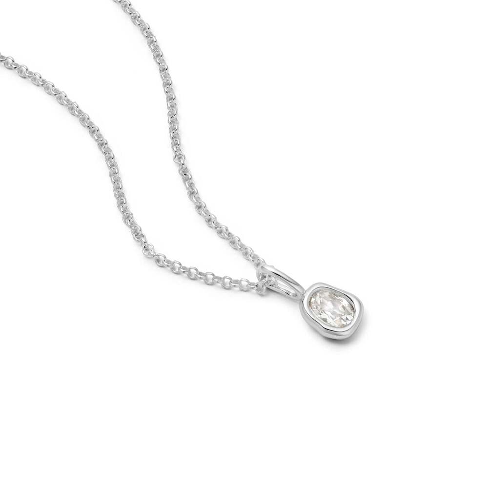 Daisy London Sterling Silver Estee Lalonde Sapphire Pendant Necklace