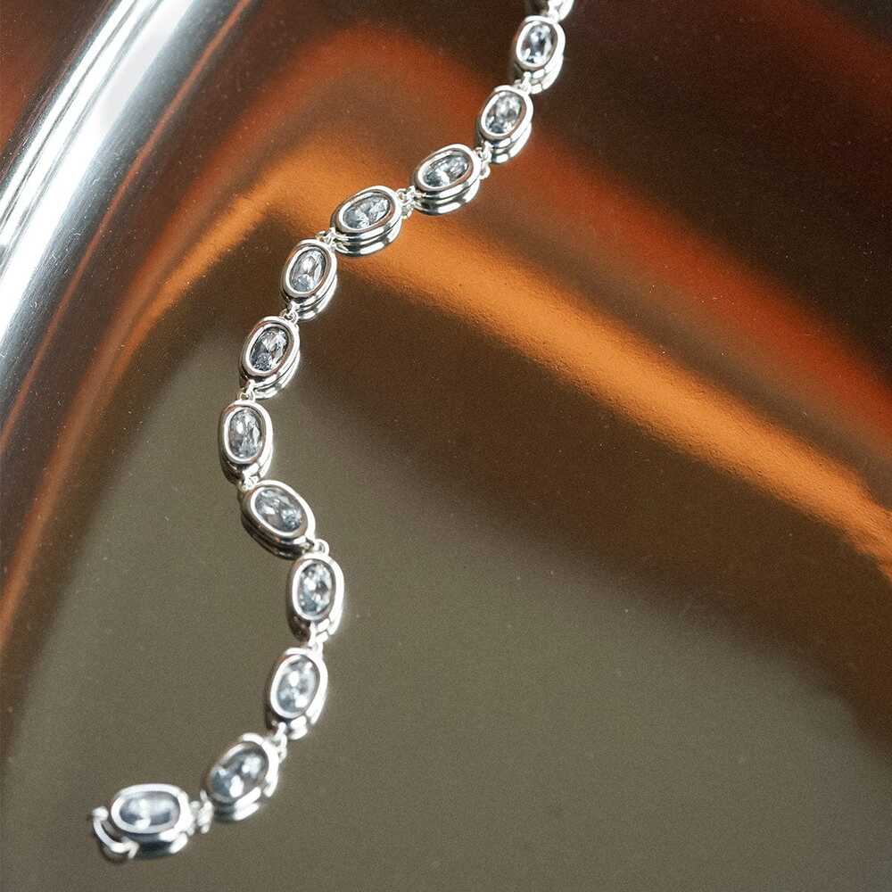 Daisy London Sterling Silver Estee Lalonde Sapphire Tennis Bracelet Additional Image - 4