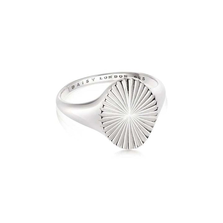 Daisy London Sterling Silver Estee Lalonde Sunburst Signet Ring