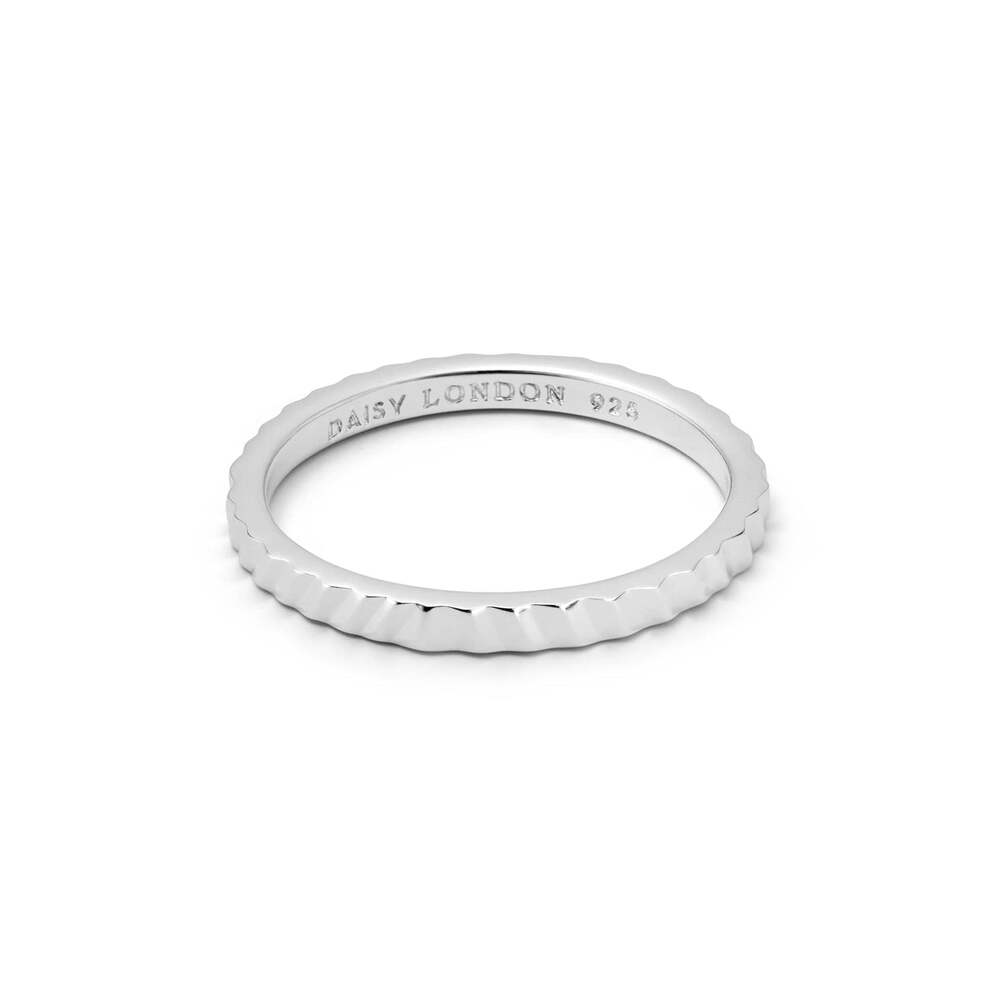 Daisy London Sterling Silver Estee Lalonde Sunburst Stacking Ring