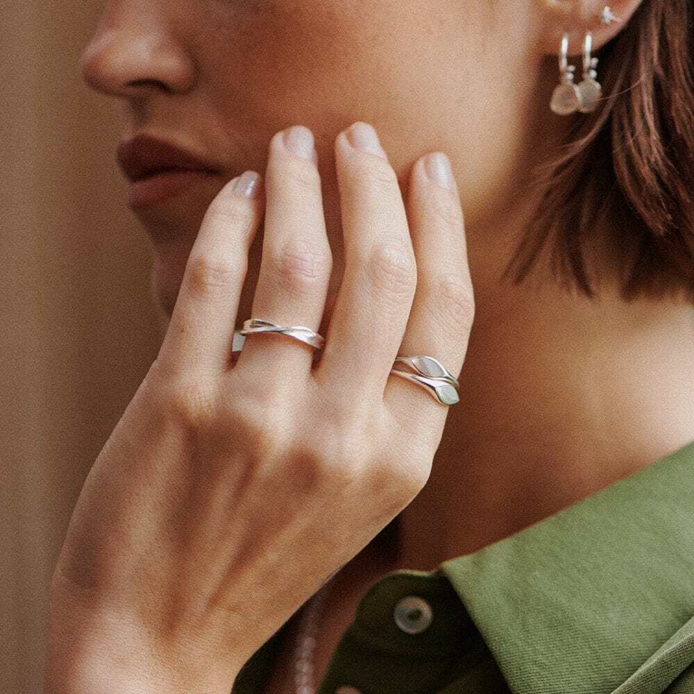 Daisy London Sterling Silver Estee Lalonde Wavy Stacking Ring Additional Image - 4
