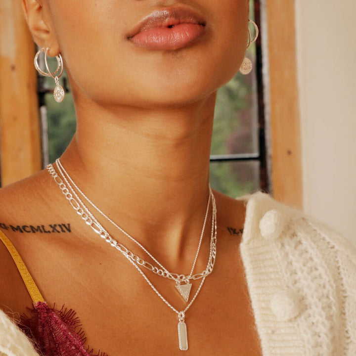 Daisy London Sterling Silver Figaro Chain Necklace-Classic Figaro image 3
