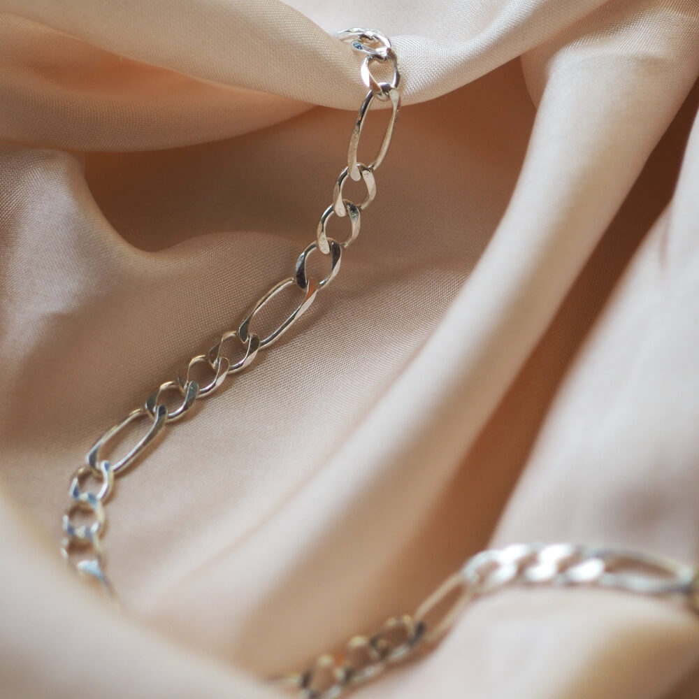 Daisy London Sterling Silver Figaro Chain Necklace-Classic Figaro image 4