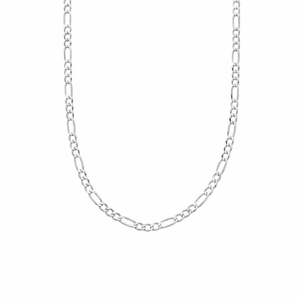 Daisy London Sterling Silver Figaro Chain Necklace-Classic Figaro image