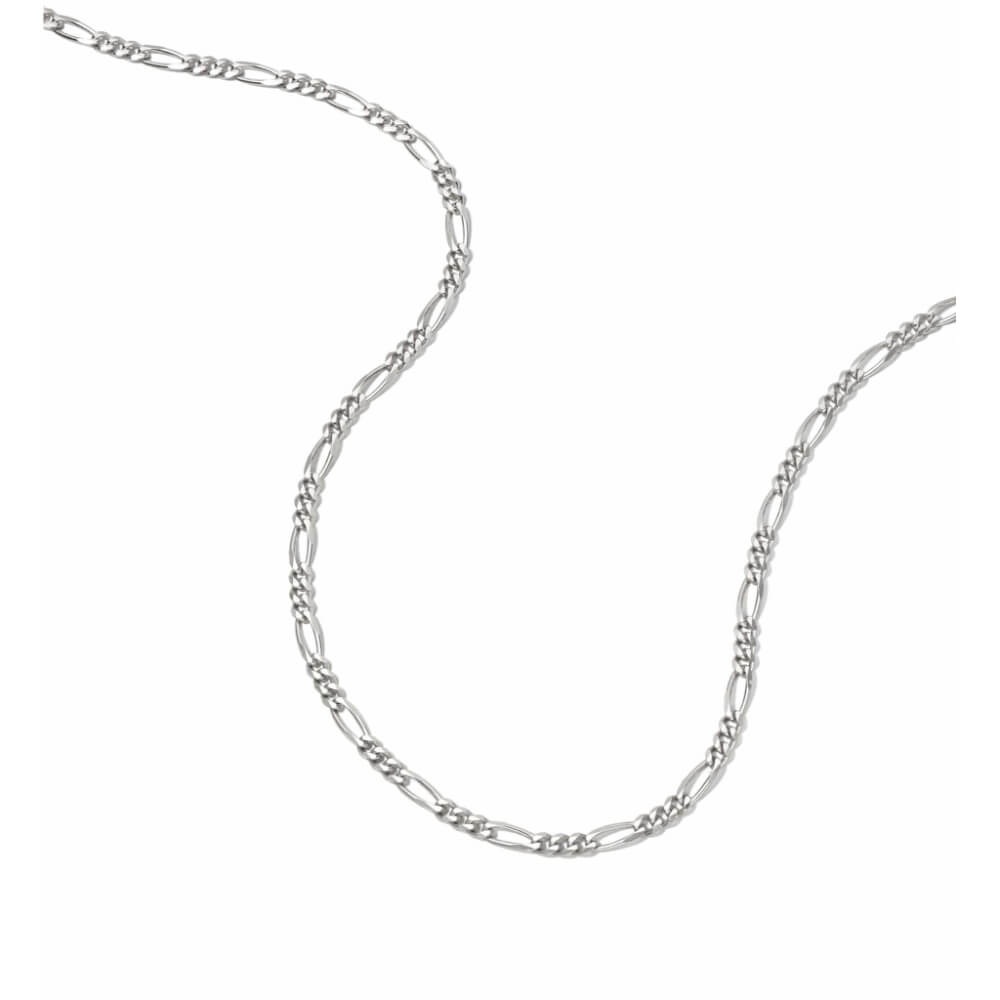 Daisy London Sterling Silver Figaro Chain Necklace-Fine Figaro image 4