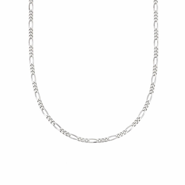 Daisy London Sterling Silver Figaro Chain Necklace-Fine Figaro image