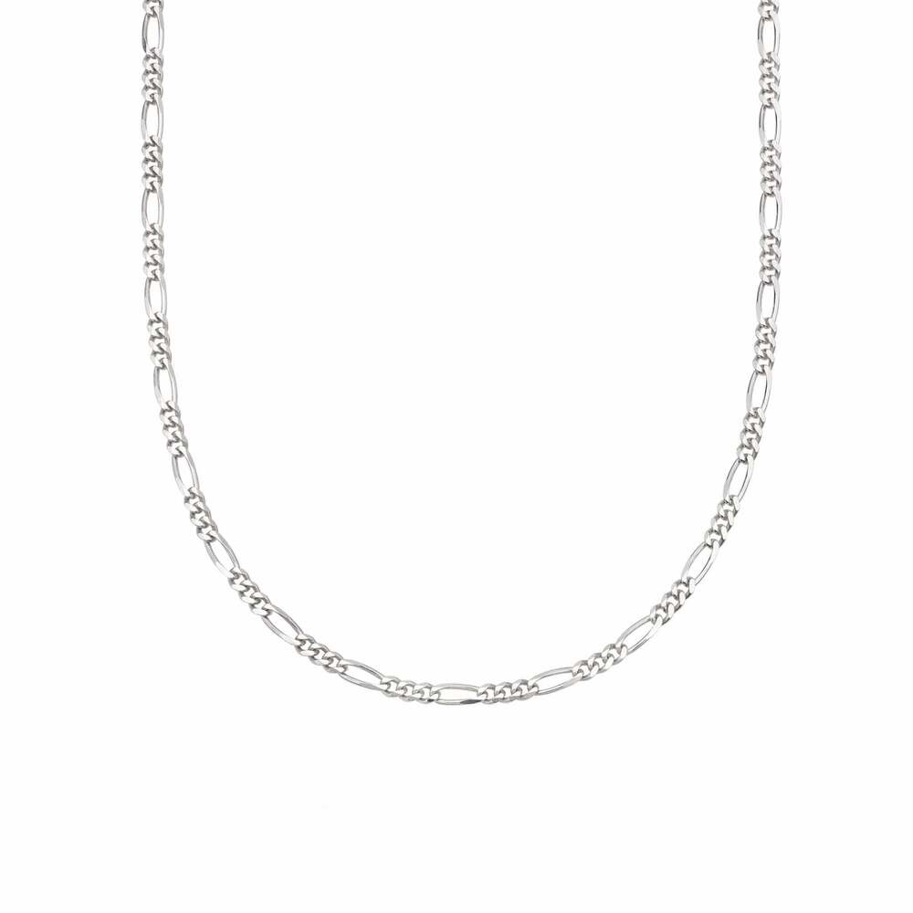 Daisy London Sterling Silver Fine Figaro Chain Necklace