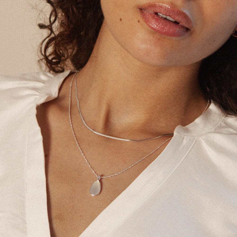 Daisy London Sterling Silver Fine Mother Of Pearl Layering Set Additional Image - 1