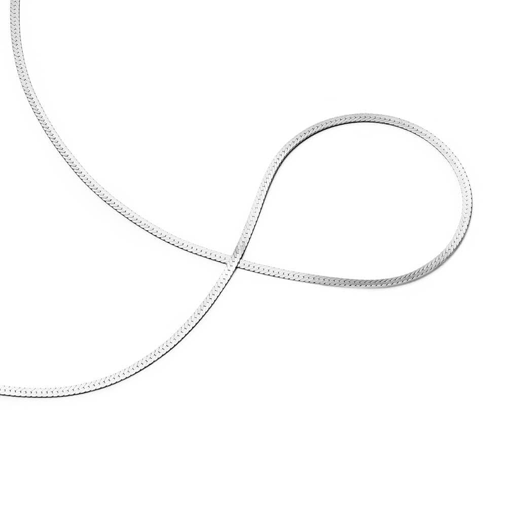 Daisy London Sterling Silver Fine Snake Chain Necklace