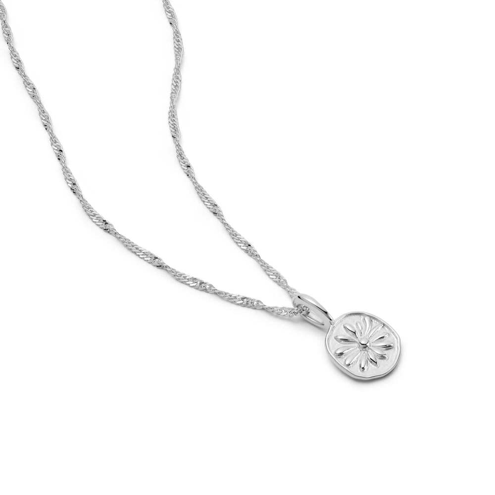 Daisy London Sterling Silver Daisy Flower Necklace