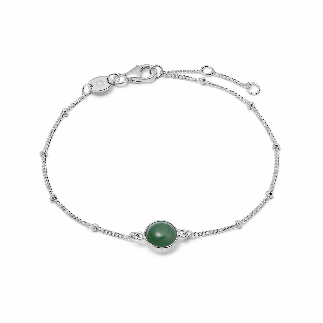 Daisy London Sterling Silver Green Aventurine Healing Stone Bracelet - MococoDaisy LondonHBR1001_SLV5056104103166Bracelets