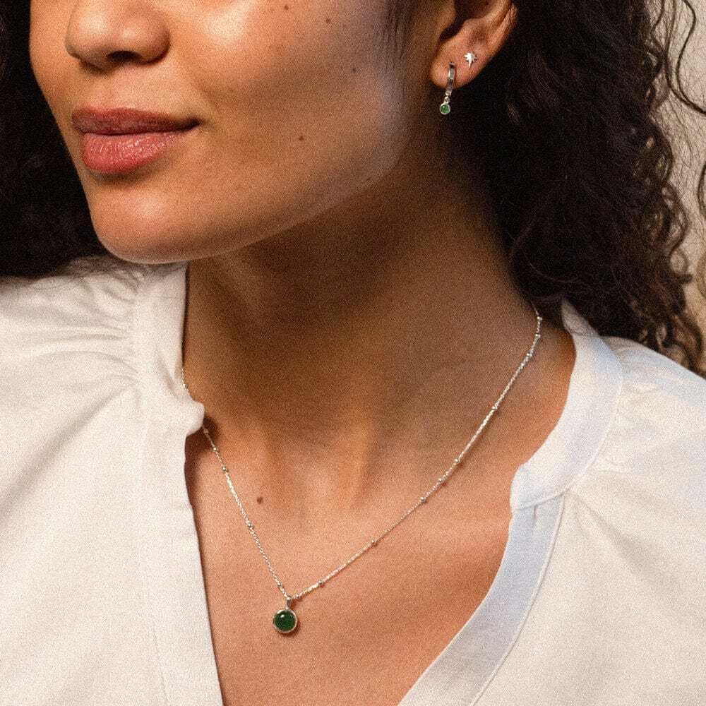 Daisy London Sterling Silver Green Aventurine Layering Set Additional Image - 1