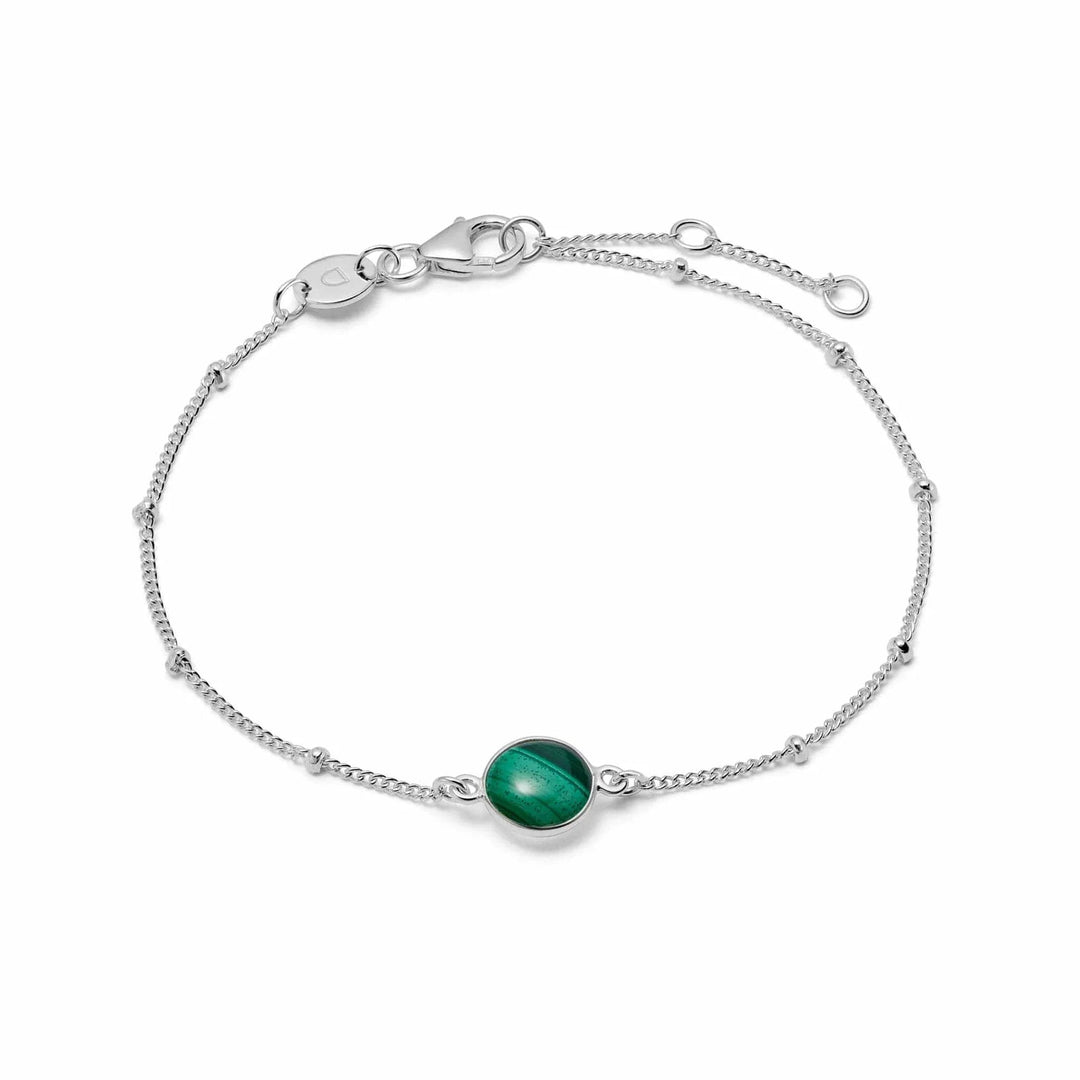 Daisy London Sterling Silver Green Malachite Healing Stone Bracelet - MococoDaisy LondonHBR1009_SLVBracelets