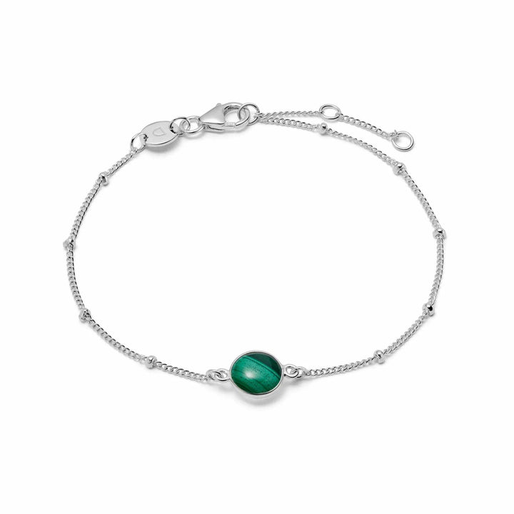 Daisy London Sterling Silver Green Malachite Healing Stone Bracelet - MococoDaisy LondonHBR1009_SLVBracelets