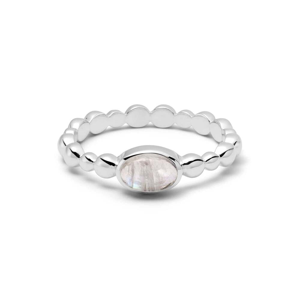 Daisy London Sterling Silver Healing Stone Bobble Ring Additional Image - 3