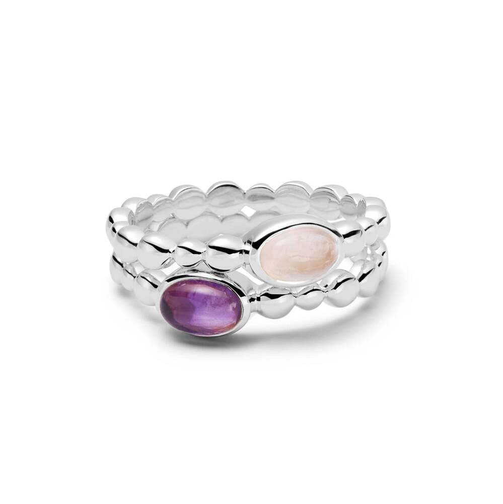 Daisy London Sterling Silver Healing Stone Bobble Ring Additional Image - 1