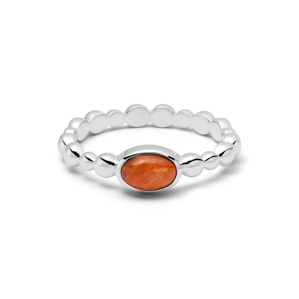Daisy London Sterling Silver Healing Stone Bobble Ring Additional Image - 7