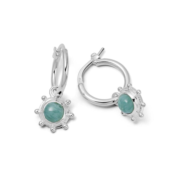 Daisy London Sterling Silver Healing Stone Charm Earrings