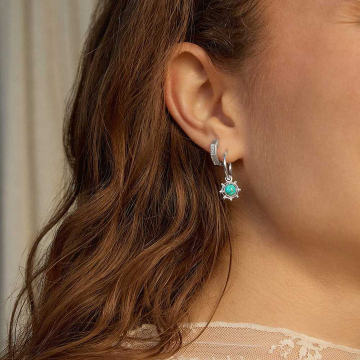 Daisy London Sterling Silver Healing Stone Charm Earrings Additional Image - 9