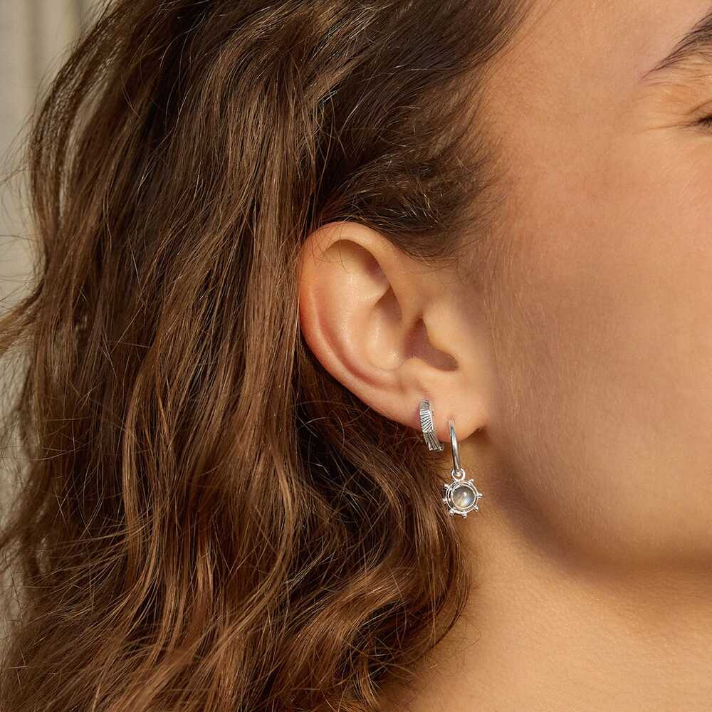 Daisy London Sterling Silver Healing Stone Charm Earrings Additional Image - 13