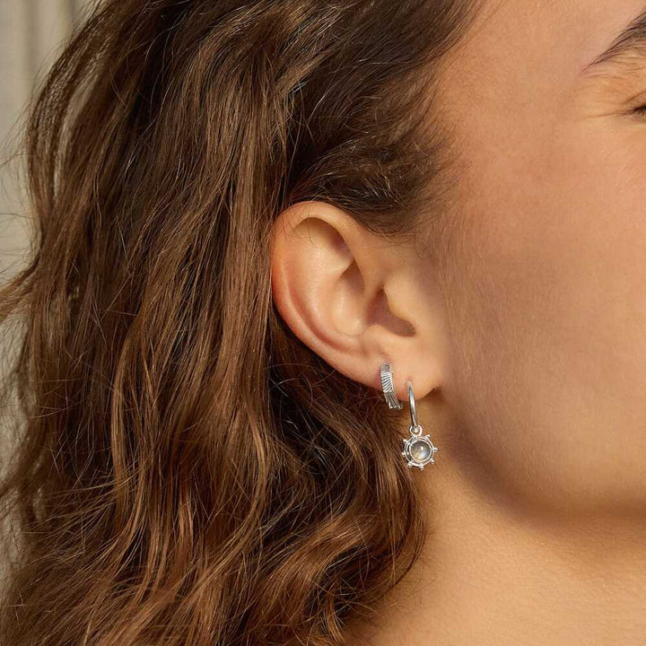 Daisy London Sterling Silver Healing Stone Charm Earrings Additional Image - 13