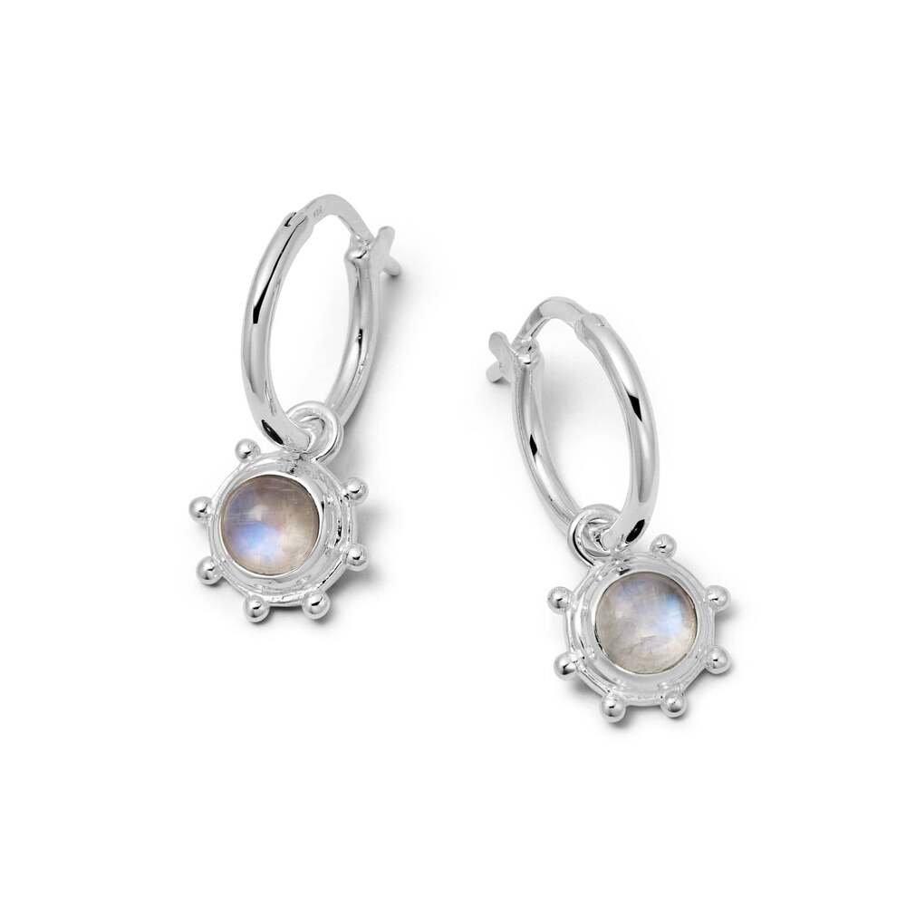 Daisy London Sterling Silver Healing Stone Charm Earrings Additional Image - 15