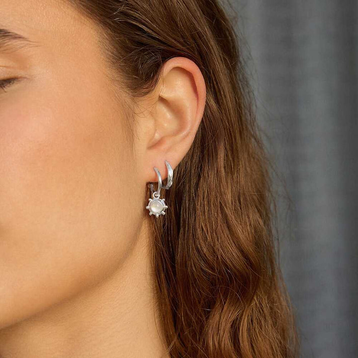 Daisy London Sterling Silver Healing Stone Charm Earrings Additional Image - 16