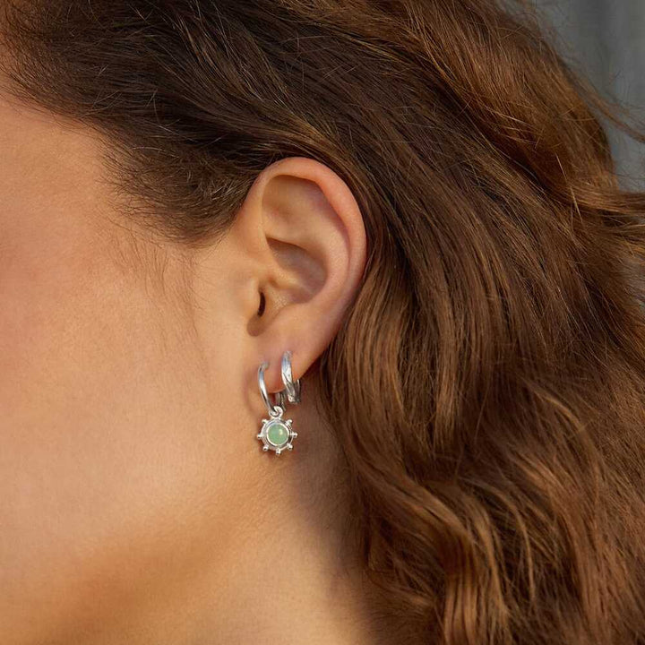 Daisy London Sterling Silver Healing Stone Charm Earrings Additional Image - 1
