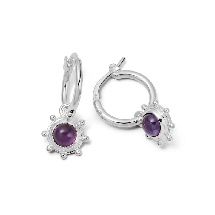 Daisy London Sterling Silver Healing Stone Charm Earrings Additional Image - 19