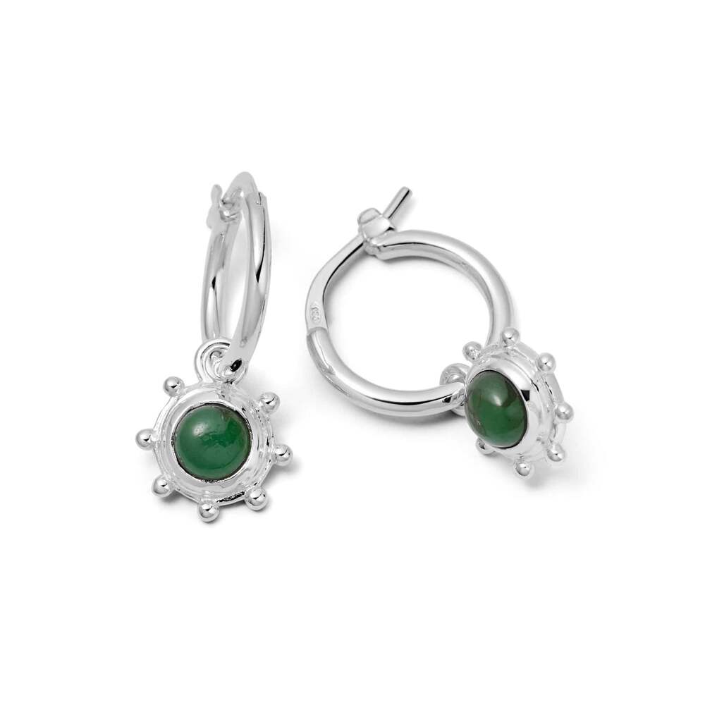 Daisy London Sterling Silver Healing Stone Charm Earrings Additional Image - 4