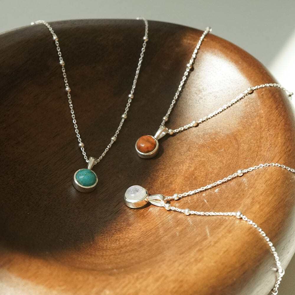 Daisy London Sterling Silver Healing Stone Necklace Additional Image - 1
