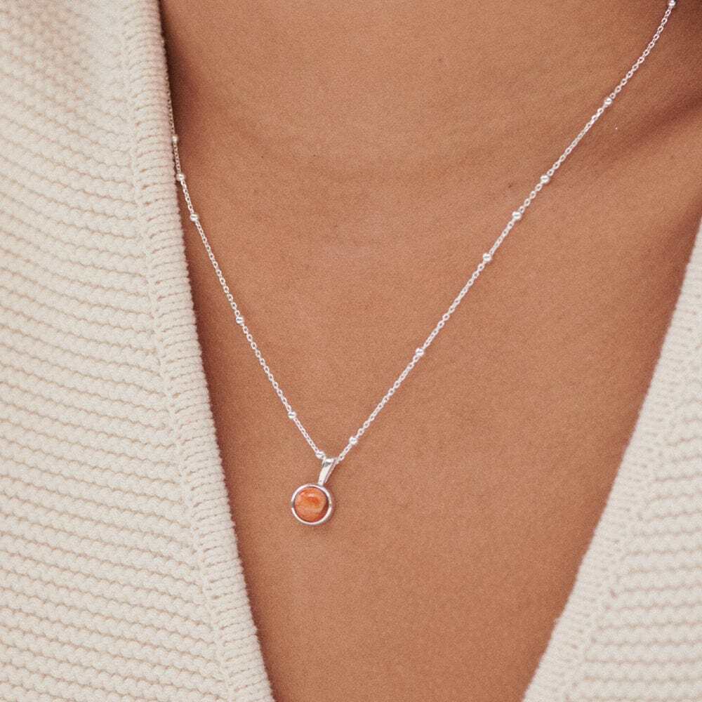 Daisy London Sterling Silver Healing Stone Necklace Additional Image - 2