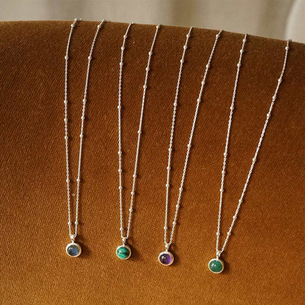 Daisy London Sterling Silver Healing Stone Necklace Additional Image - 1