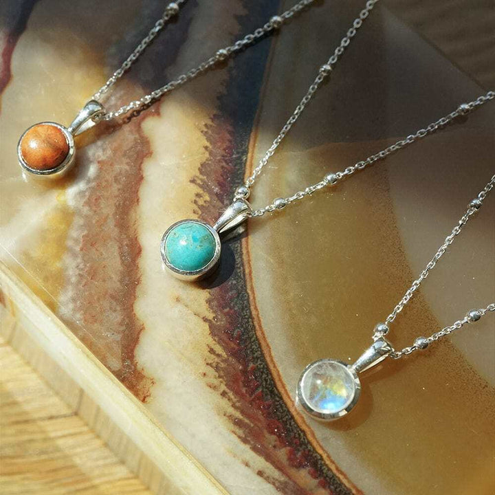 Daisy London Sterling Silver Healing Stone Necklace