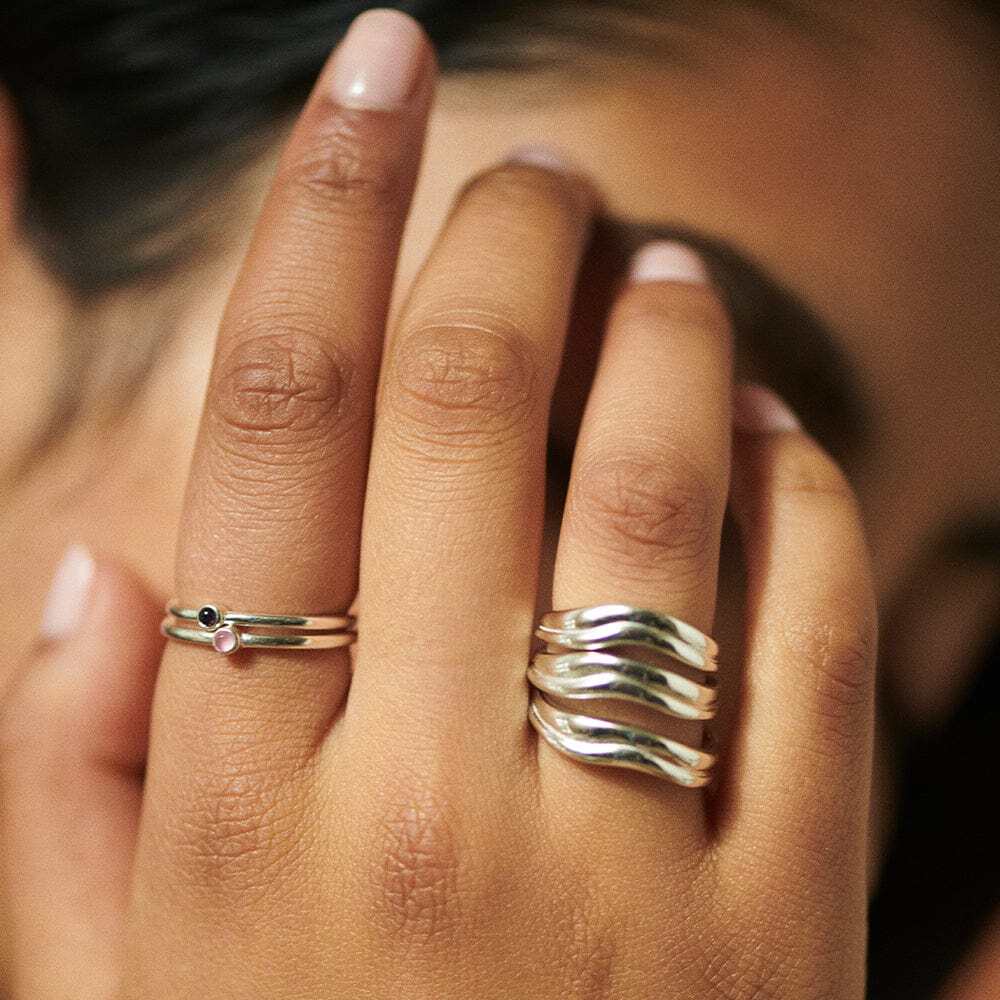 Daisy London Sterling Silver Healing Stone Ring Additional Image - 11