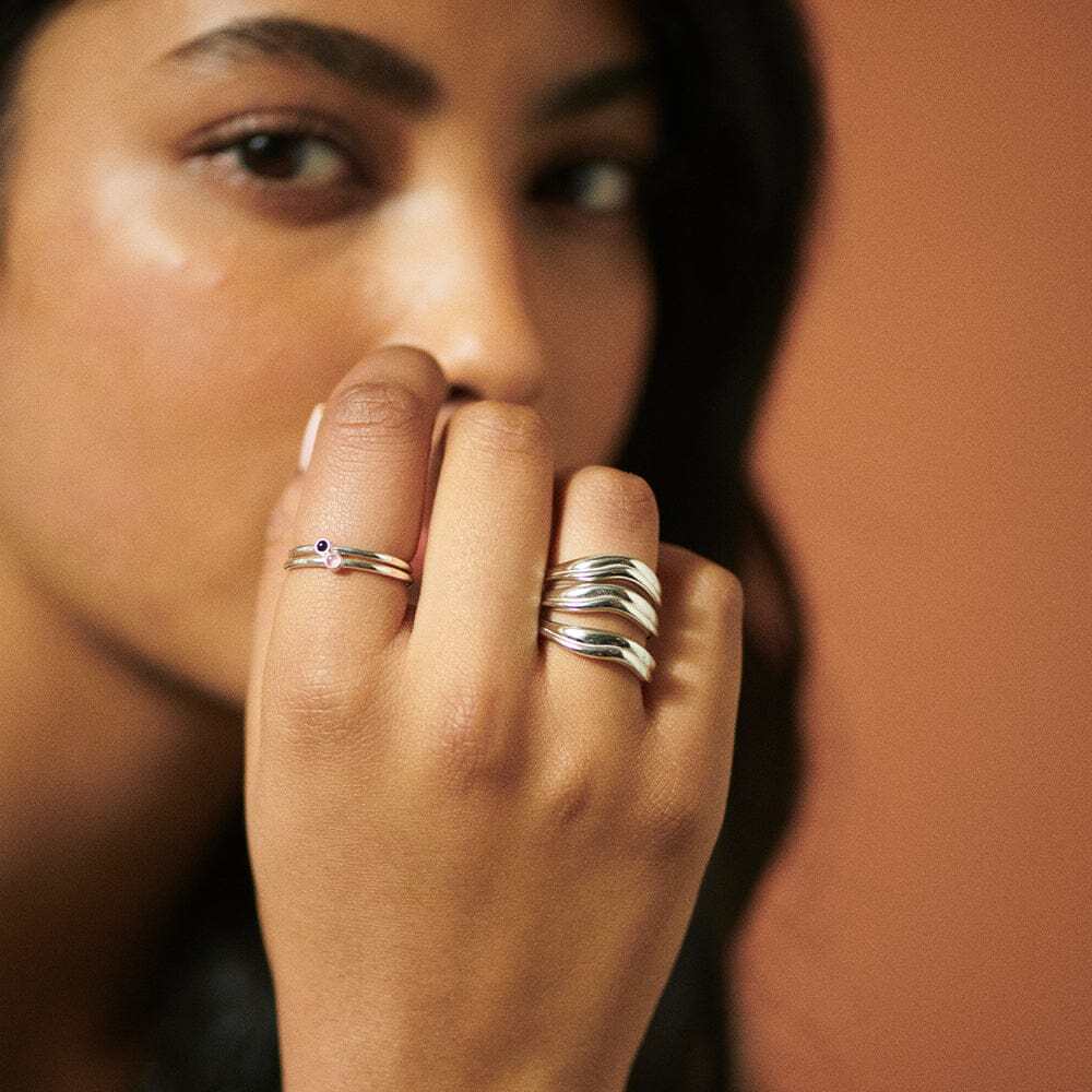 Daisy London Sterling Silver Healing Stone Ring Additional Image - 12