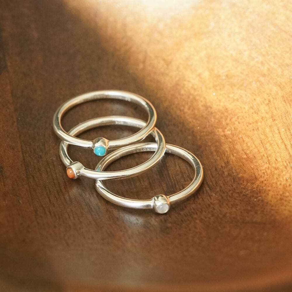 Daisy London Sterling Silver Healing Stone Ring Additional Image - 16
