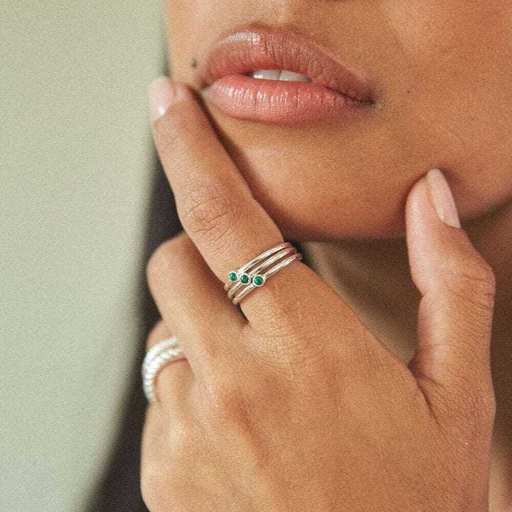 Daisy London Sterling Silver Healing Stone Ring Additional Image - 1