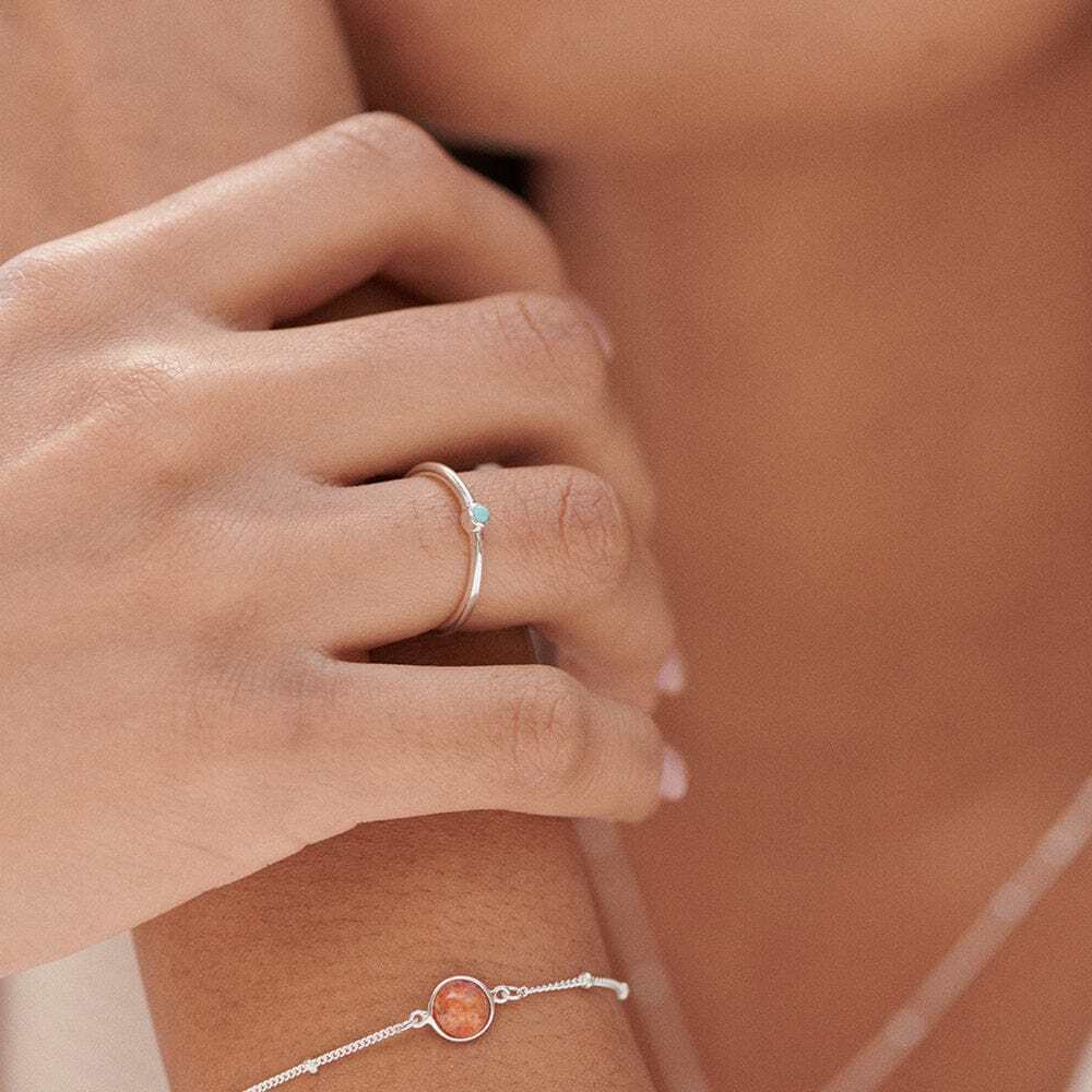 Daisy London Sterling Silver Healing Stone Ring Additional Image - 17