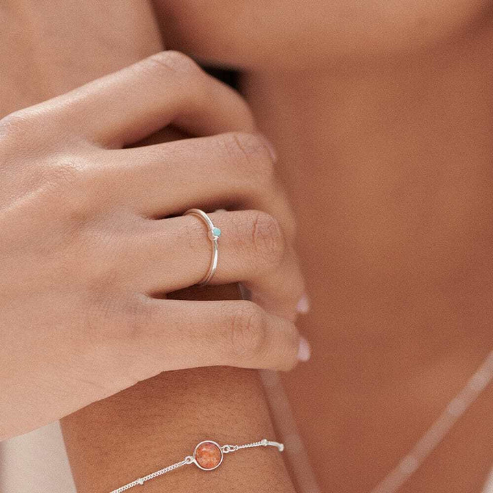 Daisy London Sterling Silver Healing Stone Ring Additional Image - 17